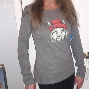 ❄ Columbia New nwt long sleeved lynx graphic shirt